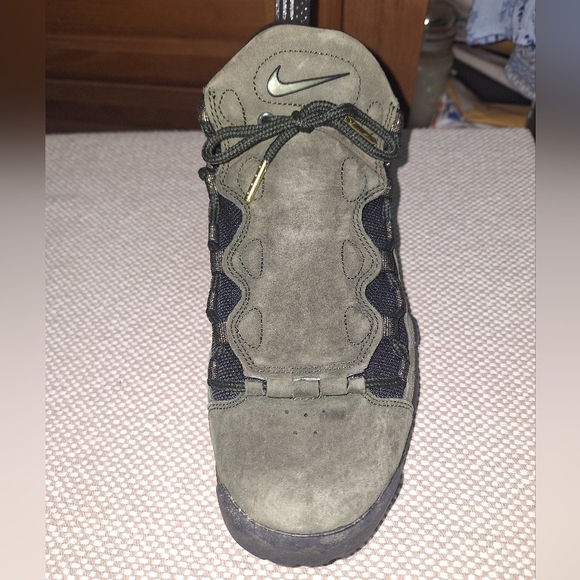 Nike Green and Black Air Money Sneakers with Rugged Design In A Size 9. main image 8